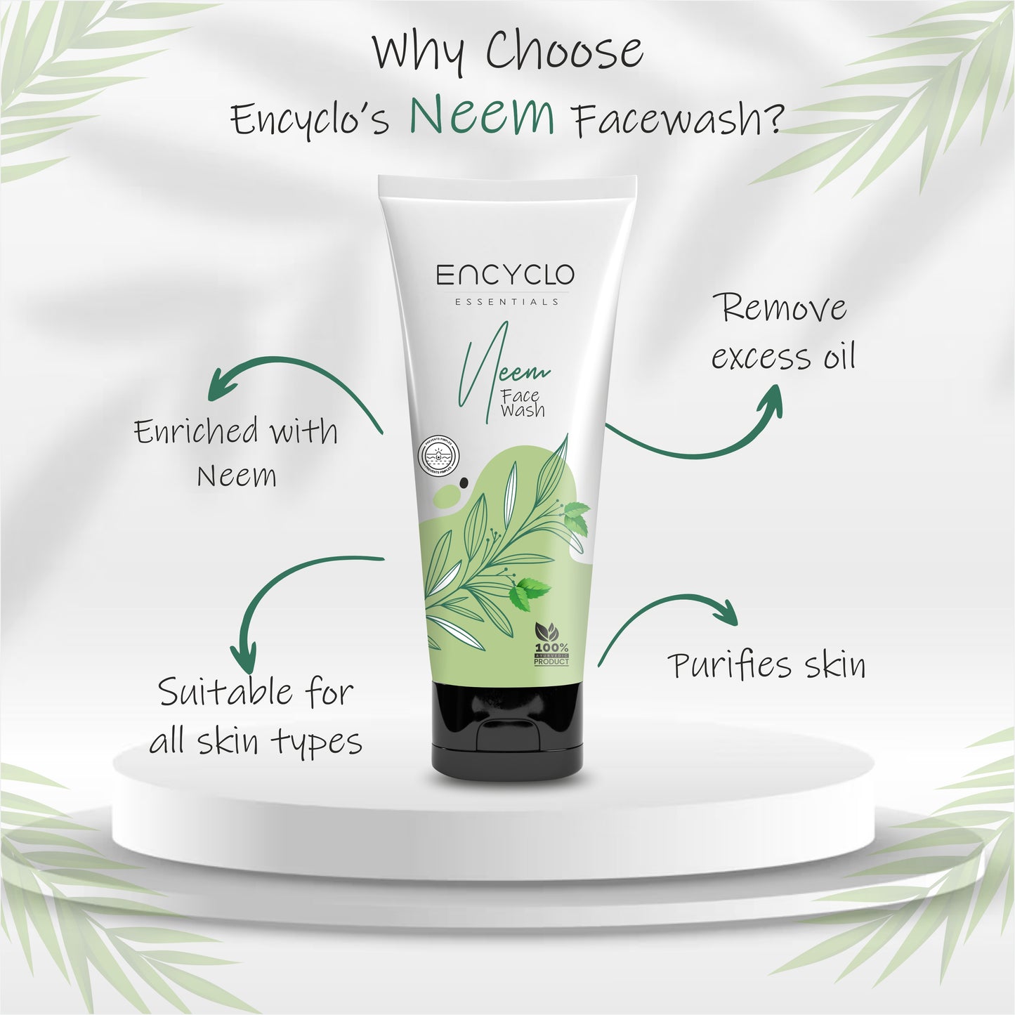 Neem Essentials Combo-Neem Face Wash, Neem Soap And Neem Shampoo