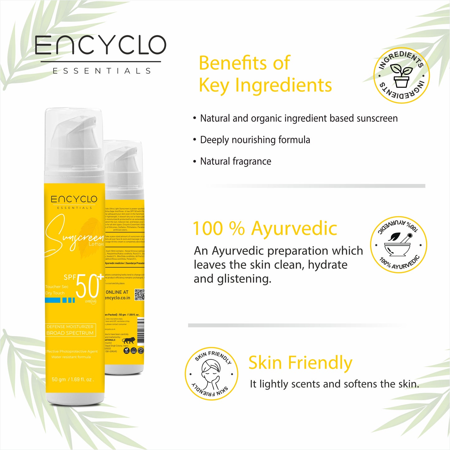 Summer Special Combo-Encyclo SPF 50 Sunscreen, Honey & Ashwagandha Moisturizer And Strawberry Lip Balm