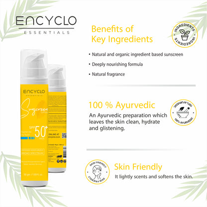 Summer Special Combo-Encyclo SPF 50 Sunscreen, Honey & Ashwagandha Moisturizer And Strawberry Lip Balm