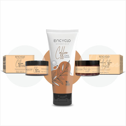 Skin Brightening Combo- Coffee Face Wash, Coffee Sugar Scrub And Coffee Honey Chandan Face Pack