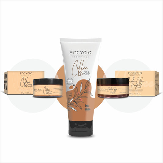 Skin Brightening Combo- Coffee Face Wash, Coffee Sugar Scrub And Coffee Honey Chandan Face Pack