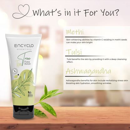 Tea Tree Combo-Tea Tree Facewash And Tea Tree Sugar Scrub