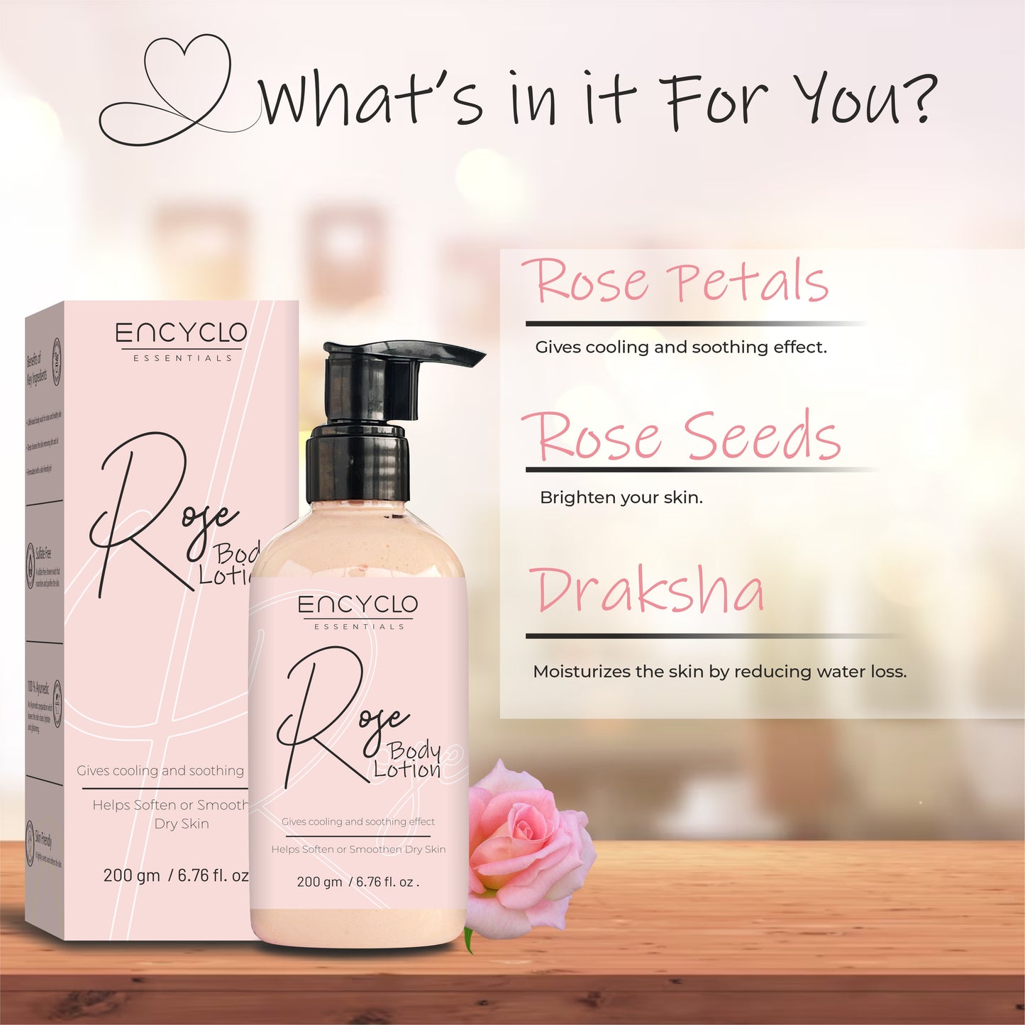 Rose Special Combo-Rose Body Wash, Rose Body Lotion And Rose Sugar Scrub