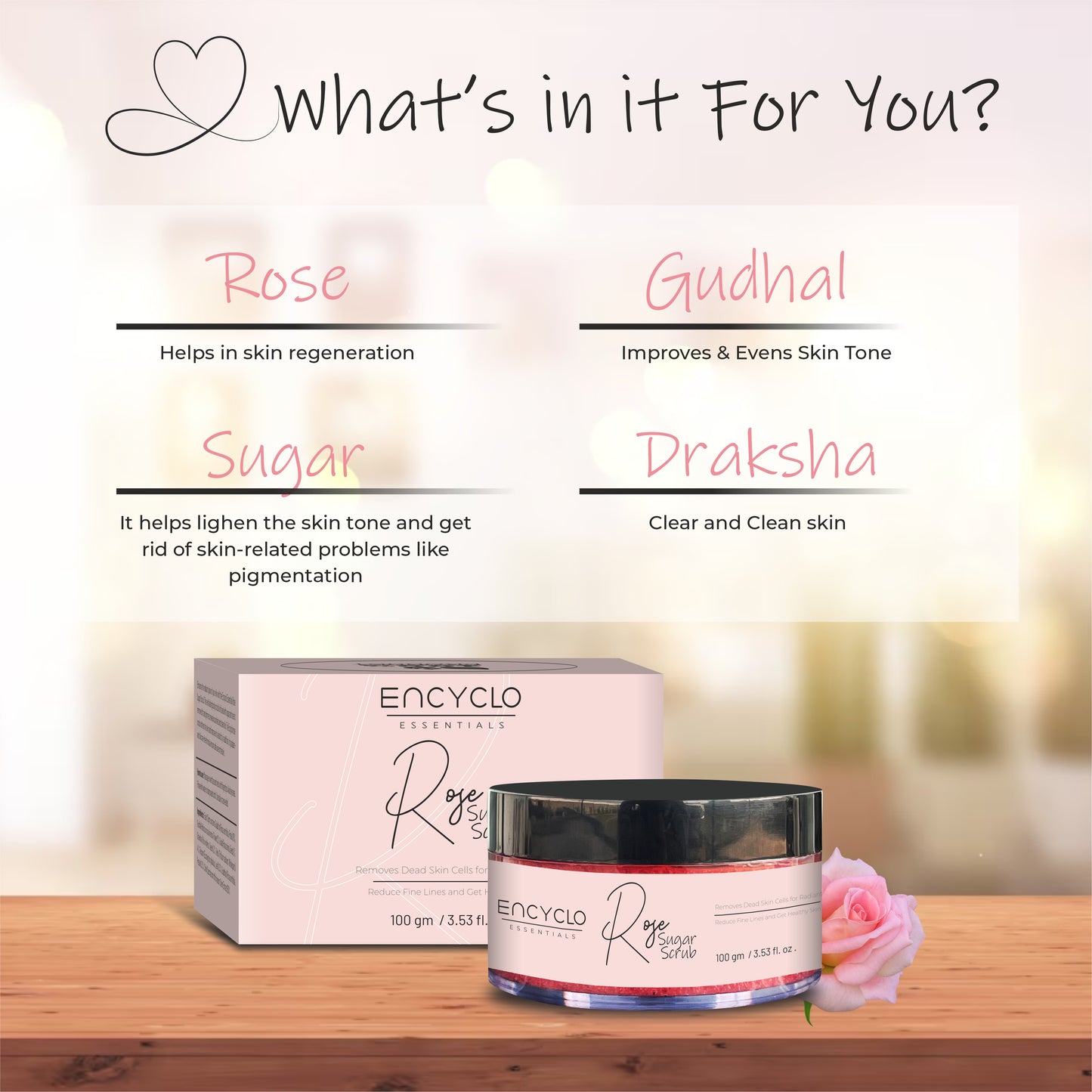 Rose Special Combo-Rose Body Wash, Rose Body Lotion And Rose Sugar Scrub