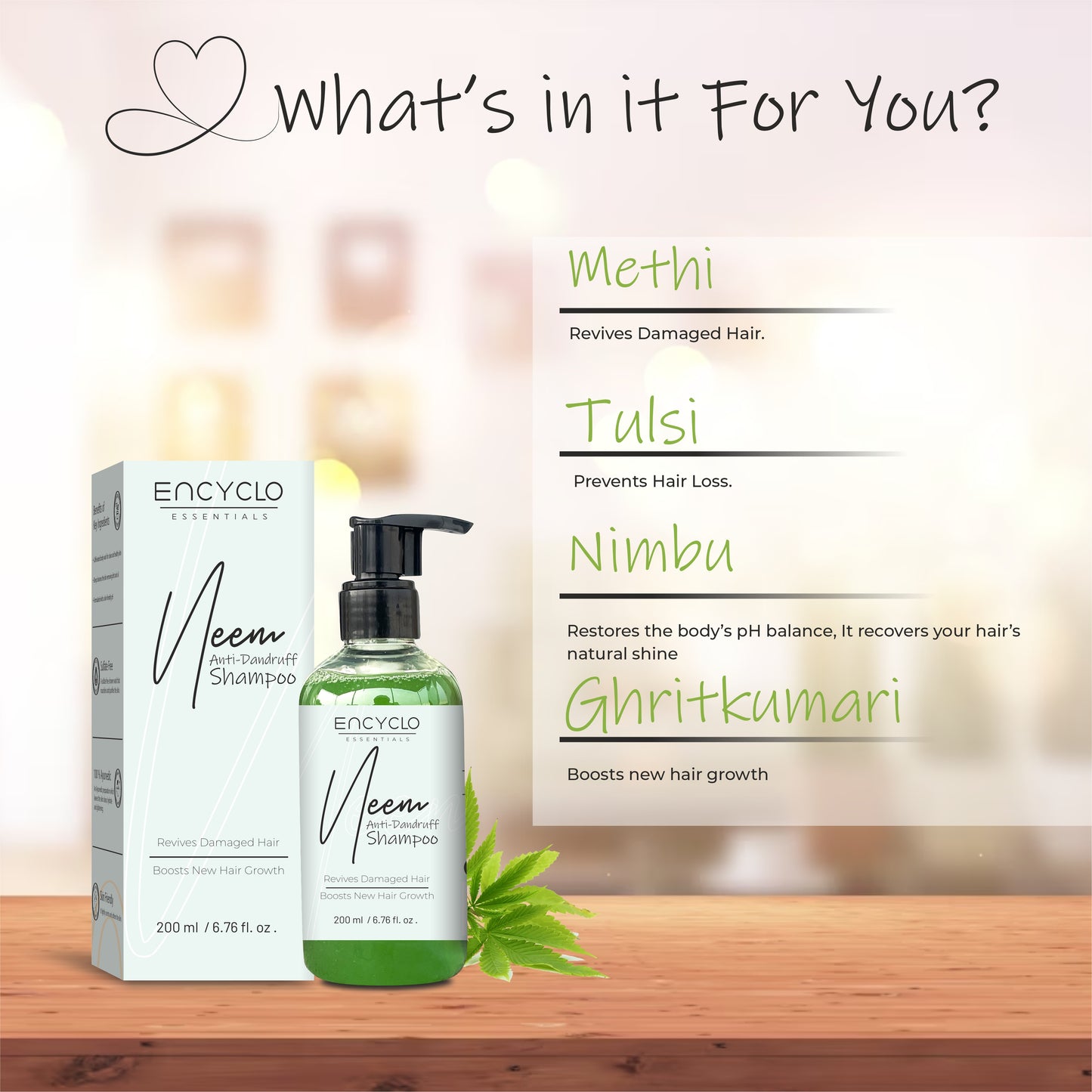 Neem Essentials Combo-Neem Face Wash, Neem Soap And Neem Shampoo