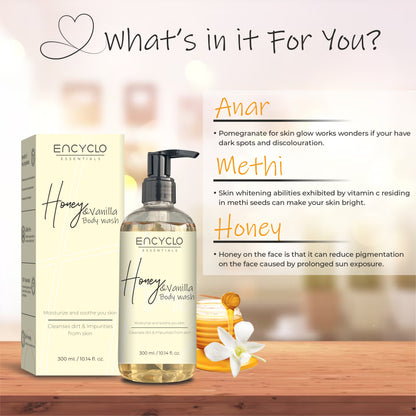 Honeybee Combo-Honey Vanilla Body Wash And Honey Vanilla Body Lotion