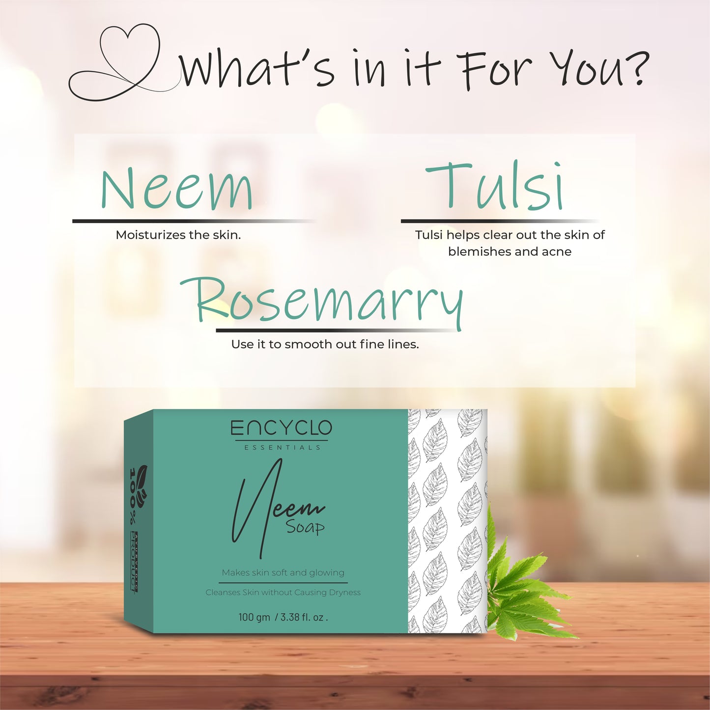 Neem Essentials Combo-Neem Face Wash, Neem Soap And Neem Shampoo