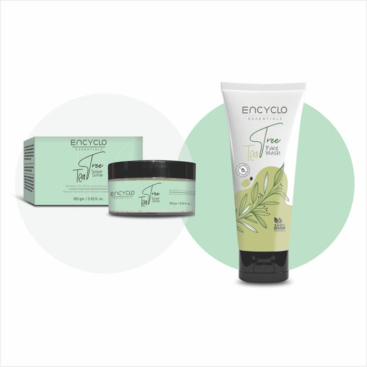 Tea Tree Combo-Tea Tree Facewash And Tea Tree Sugar Scrub