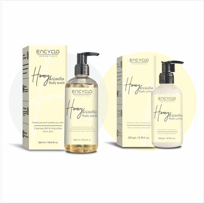 Honeybee Combo-Honey Vanilla Body Wash And Honey Vanilla Body Lotion