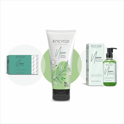 Neem Essentials Combo-Neem Face Wash, Neem Soap And Neem Shampoo